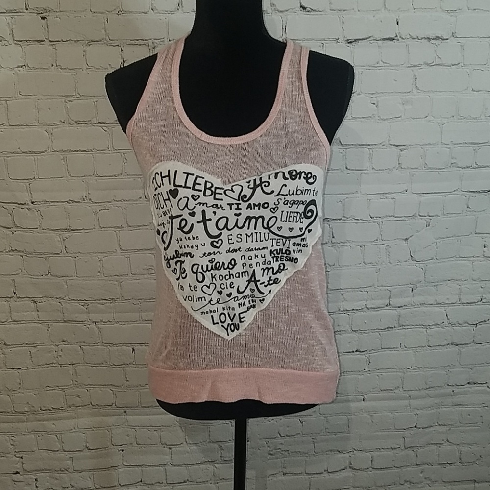 French Blush large light sweater tank, $36